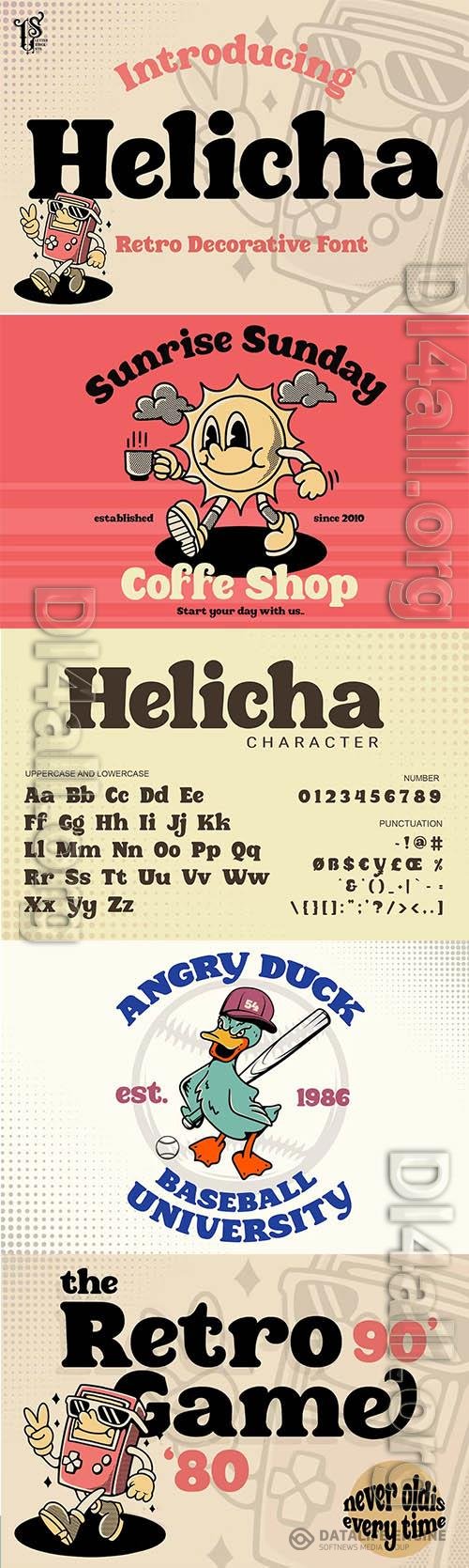 Helicha - Retro cartoon font OTF