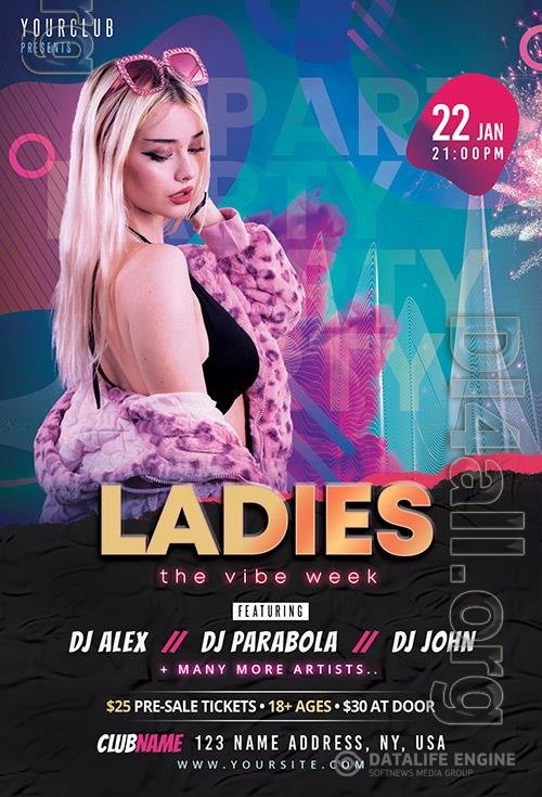 Ladies Week Party PSD Flyer Template