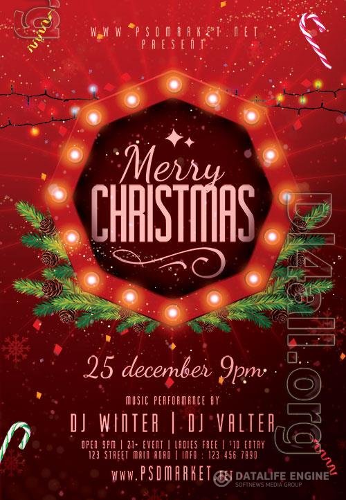 Christmas night psd flyer