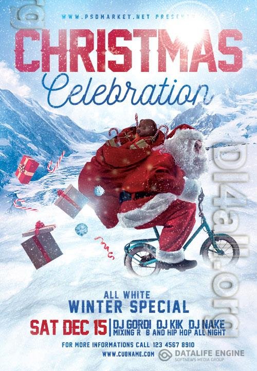 Christmas celebration Flyer psd