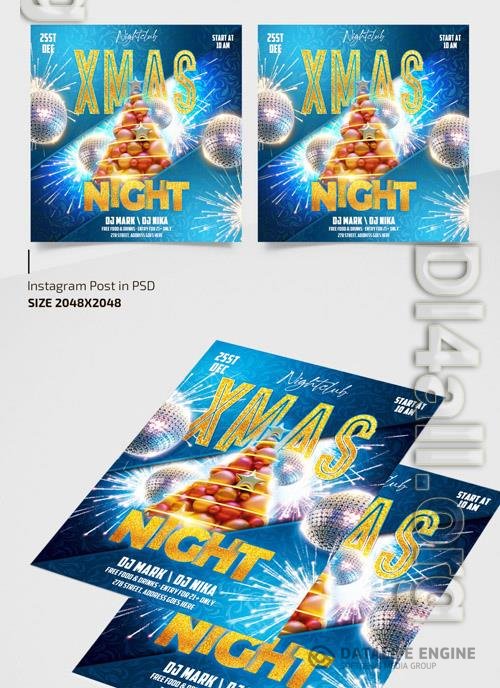 CHRISTMAS PARTY TEMPLATE + INSTAGRAM POST (PSD)