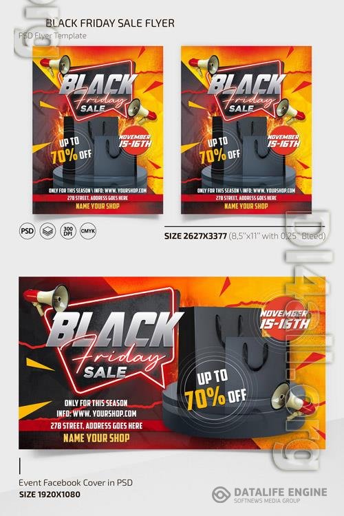 BLACK FRIDAY SALE TEMPLATE + INSTAGRAM POST (PSD)