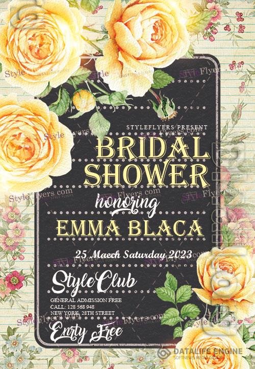 Floral Bridal Shower Party Event Flyer Template