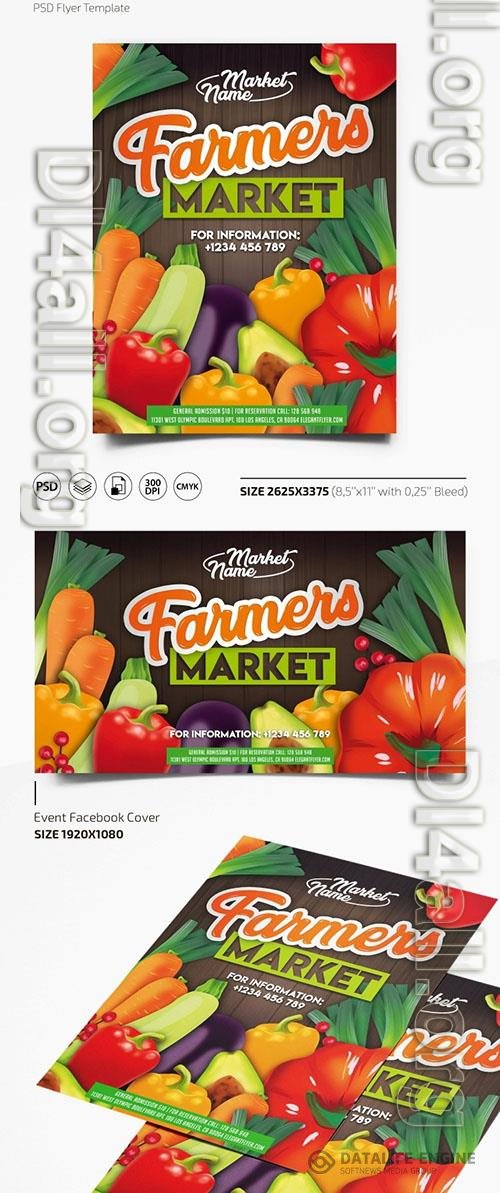 FARMERS MARKET FLYER PSD TEMPLATE