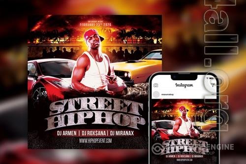 Luxury Hip Hop Party Instagram Post Template PSD