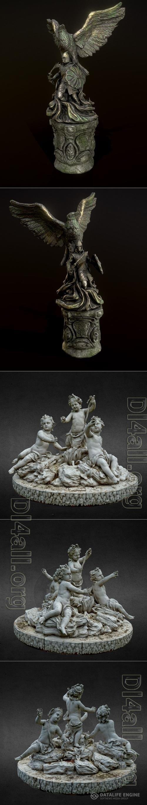 Ayleid Statue and Statue Aux Enfants dits - de Versailles 3D Print