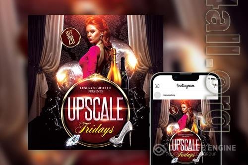 Upscale Fridays Instagram Post Template Beautiful PSD