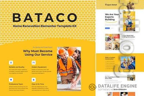 ThemeForest - Bataco - Home Renovation & Construction Elementor Template Kit/40871619