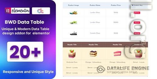 Codecanyon - Data Table Addon for Elementor/40890126