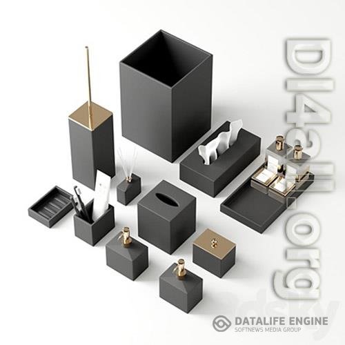 Bathroom Accessories MOOD BLACK 3D Models