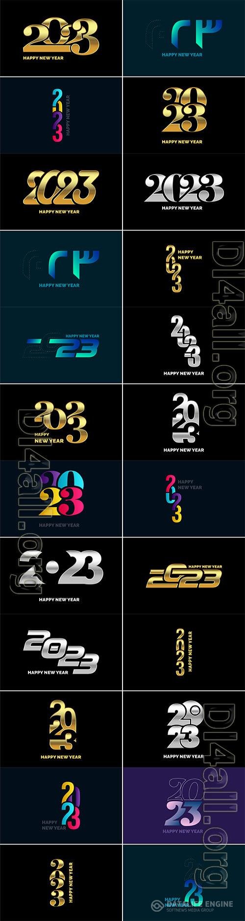 2023 number design template vector collection