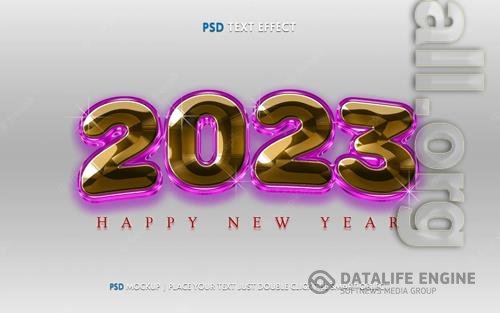 2023 happy new year text effect