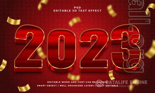 2023 3d editable psd text effect design with background