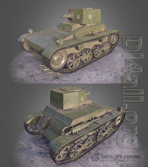 Vickers M1933 PBR 3D Models