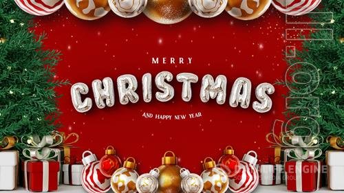 Merry christmas and happy new year with 3d open gift boxes on podium and christmas ornaments