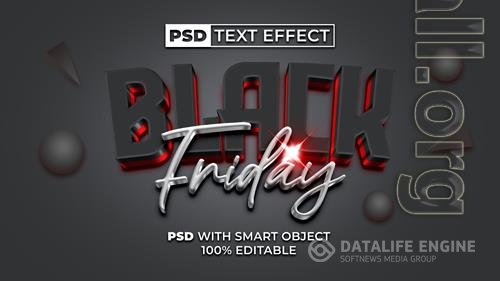 Black friday text effect style editable text effect