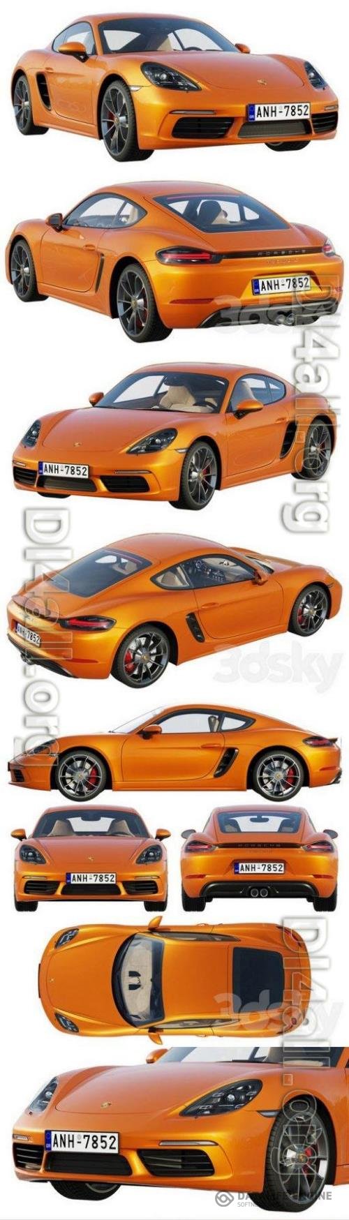 Porsche 718 Cayman S 3D Models