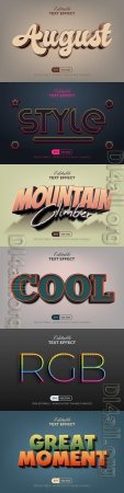 Vector 3d text editable, text effect font vol 199