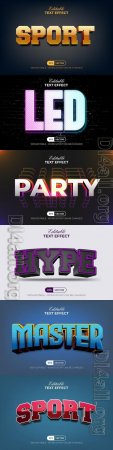 Vector 3d text editable, text effect font vol 197