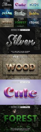 9 Styles of Editable Psd Text Effect
