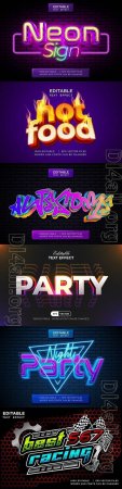 Vector 3d text editable, text effect font vol 205