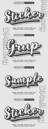 Sticker Editable Text Effect