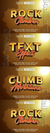 Rock Climber Editable Text Effect