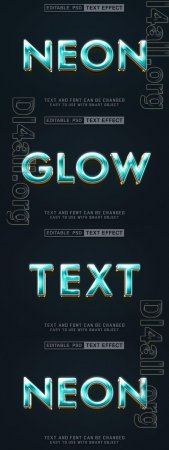 Neon Editable Text Effect