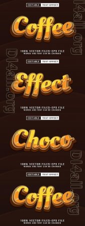 Coffee Editable Text Effect