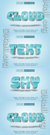 Cloud Editable Text Effect