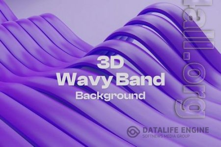 3D Wavy Band Background