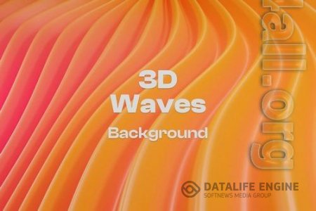 3D Modern Gradient Waves Background