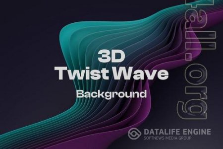 3D Gradient Twisted Wave Background