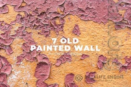 7 Old Cracked Paint Wall Texture Backgrounds