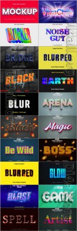 20 Psd style text effect editable set vol 24