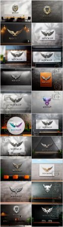 20 Logo mockup design psd vol 3