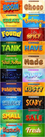 20 Psd style text effect editable set vol 39