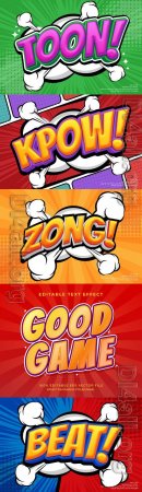 Vector 3d text editable, text effect font vol 23