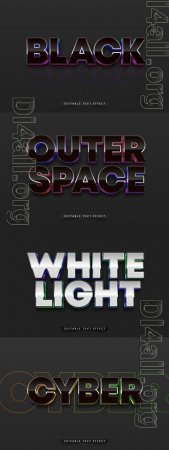 Vector 3d text editable, text effect font vol 21