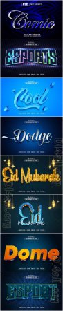 8 Psd style text effect editable set vol 45